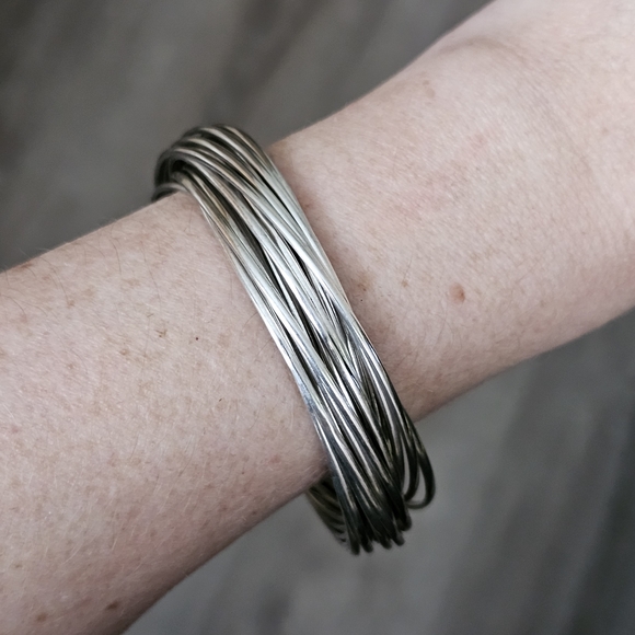 Rare Silpada Sterling Silver 21 Bangle Salute Interlocking Bracelet SMALL B2961 - Picture 13 of 13